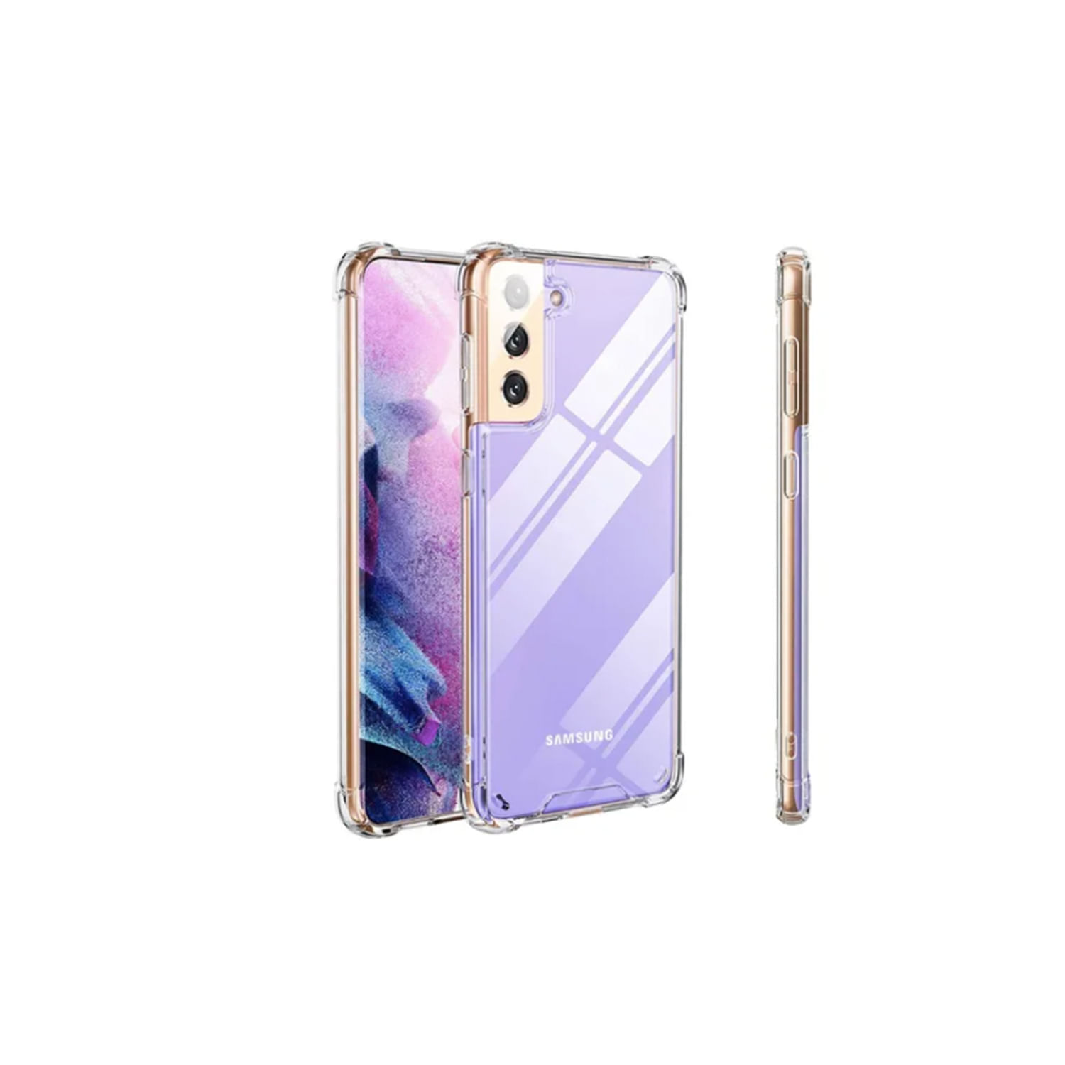 Capa De Telefone Samsung Galaxy S21 Transparente Pc+tpu