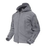 Casaco Tático Masculino Com Capuz De Lã Magcomsen Cinza Claro M