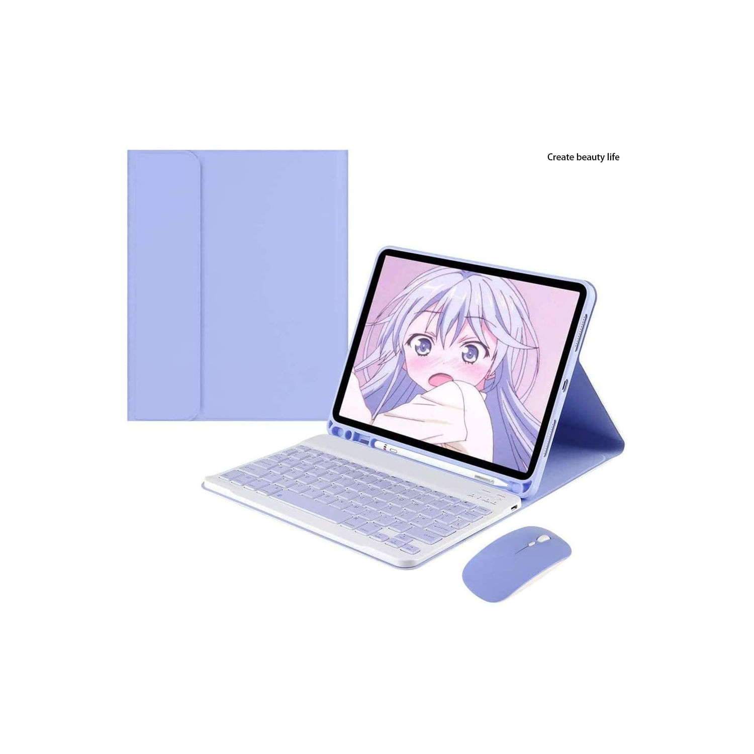 Capa Com Teclado E Mouse Para Galaxy Tab A7 Lite 8.7