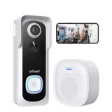 Campainha De Vídeo Sem Fio Iegeek J9 1080p Fhd Com Chime E Alexa