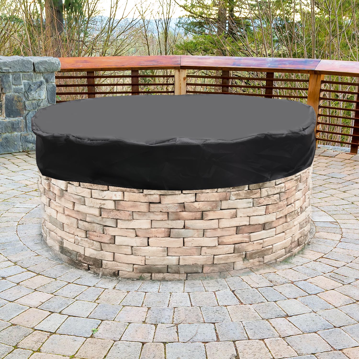 Capa De Mesa Fire Pit Em Tecido Oxford Impermeável Lasuroa