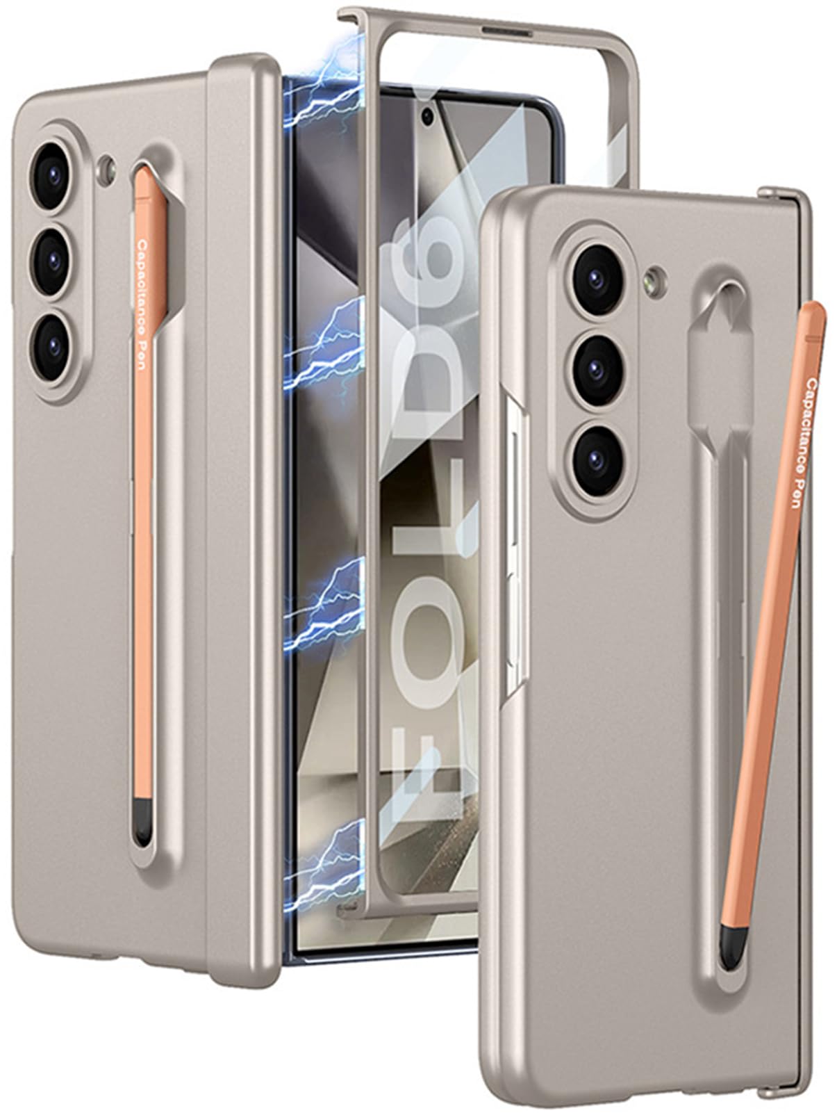 Capa Ninki Para Samsung Galaxy Z Fold 6 Com Suporte Para Caneta S E Caneta S
