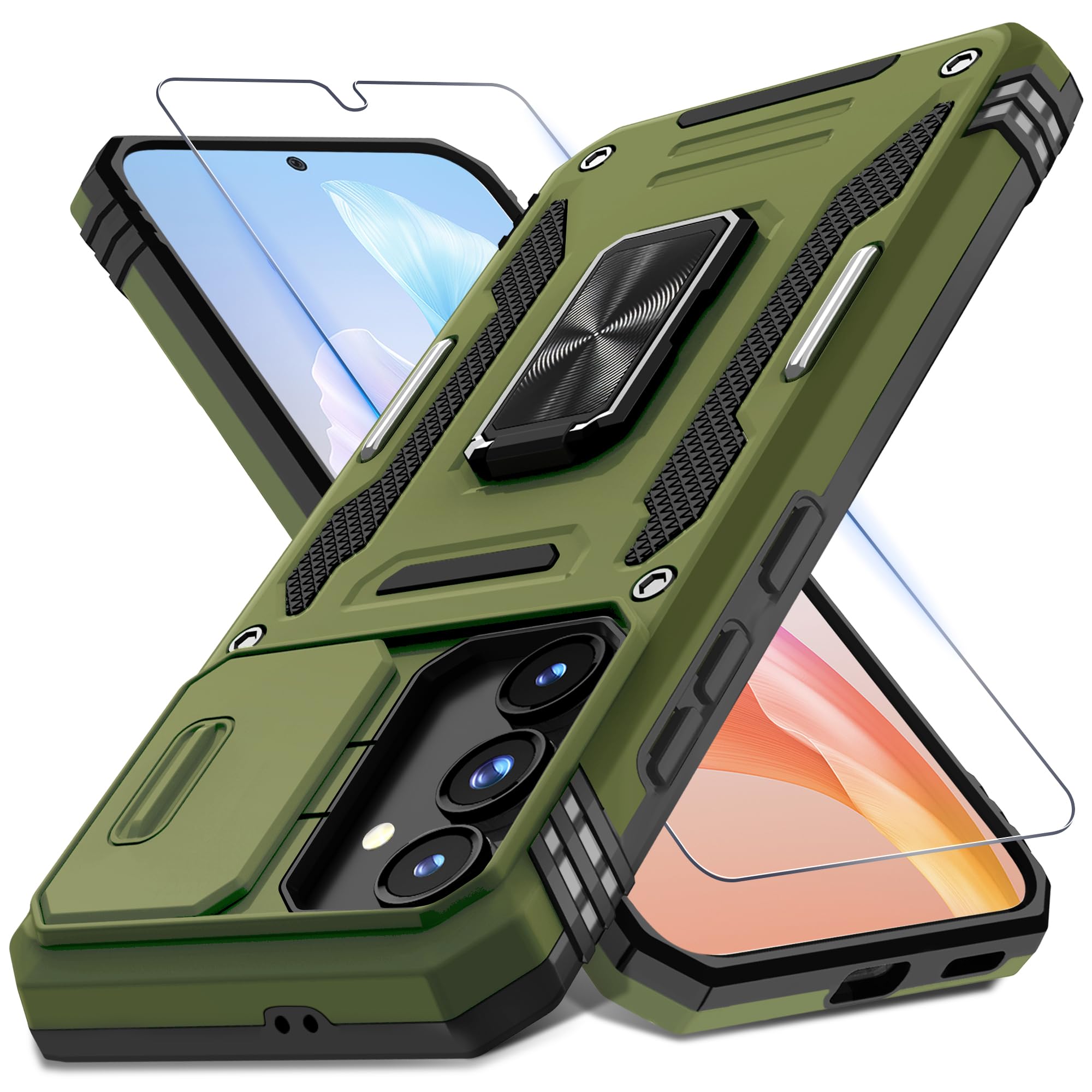 Capa De Telefone Deerlamn Para Samsung Galaxy S24 Fe Com Protetor De Tela