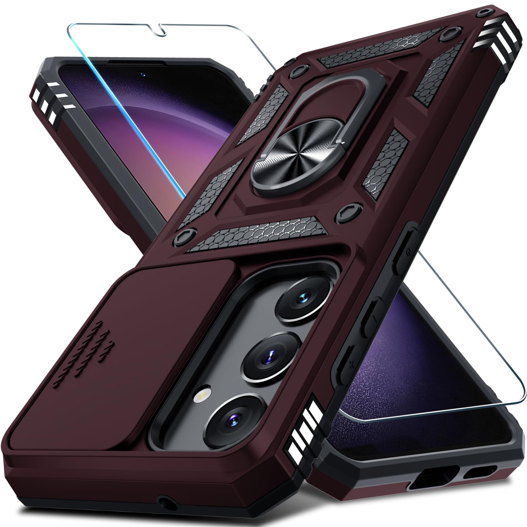 Capa De Telefone Compatível Com Janmitta Samsung Galaxy S23 Fe Wine