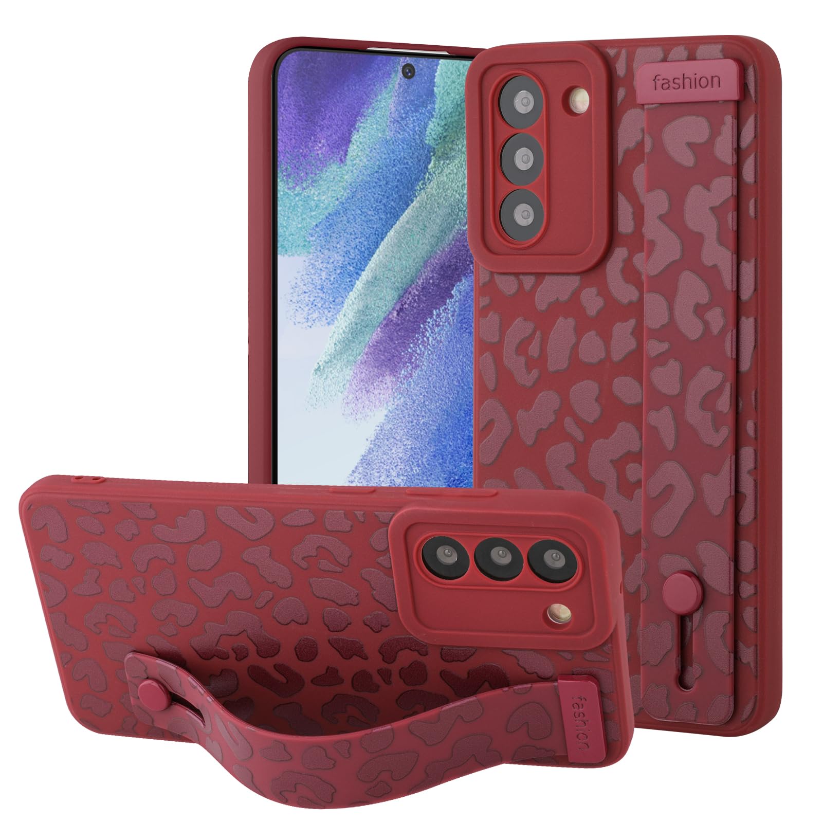 Capa Também Compatível Com Samsung Galaxy S21 Fe 5g Wine Red