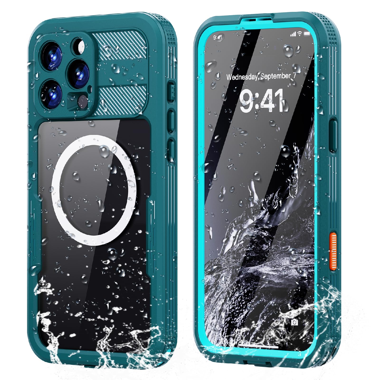 Capa Impermeável Guppy Para Iphone 16 Pro Max Com Proteção De Tela