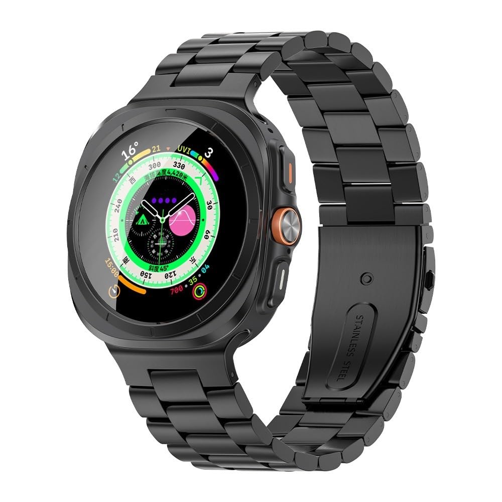 Pulseira De Relógio Wonjoy Em Aço Inoxidável Para Samsung Galaxy Watch 7 Ultra 47mm