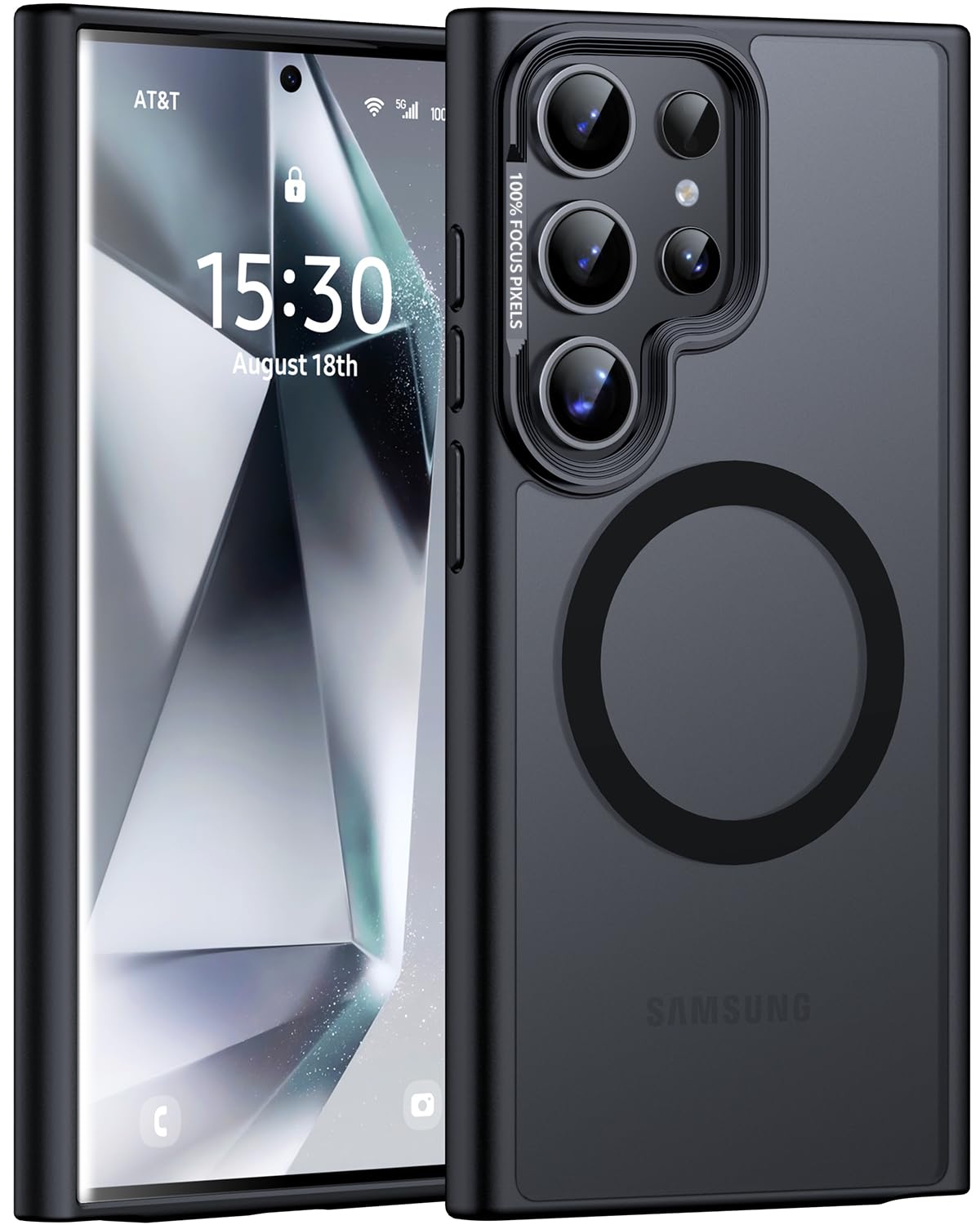 Capa Jame Para Samsung Galaxy S24 Ultra Slim Preta Fosca