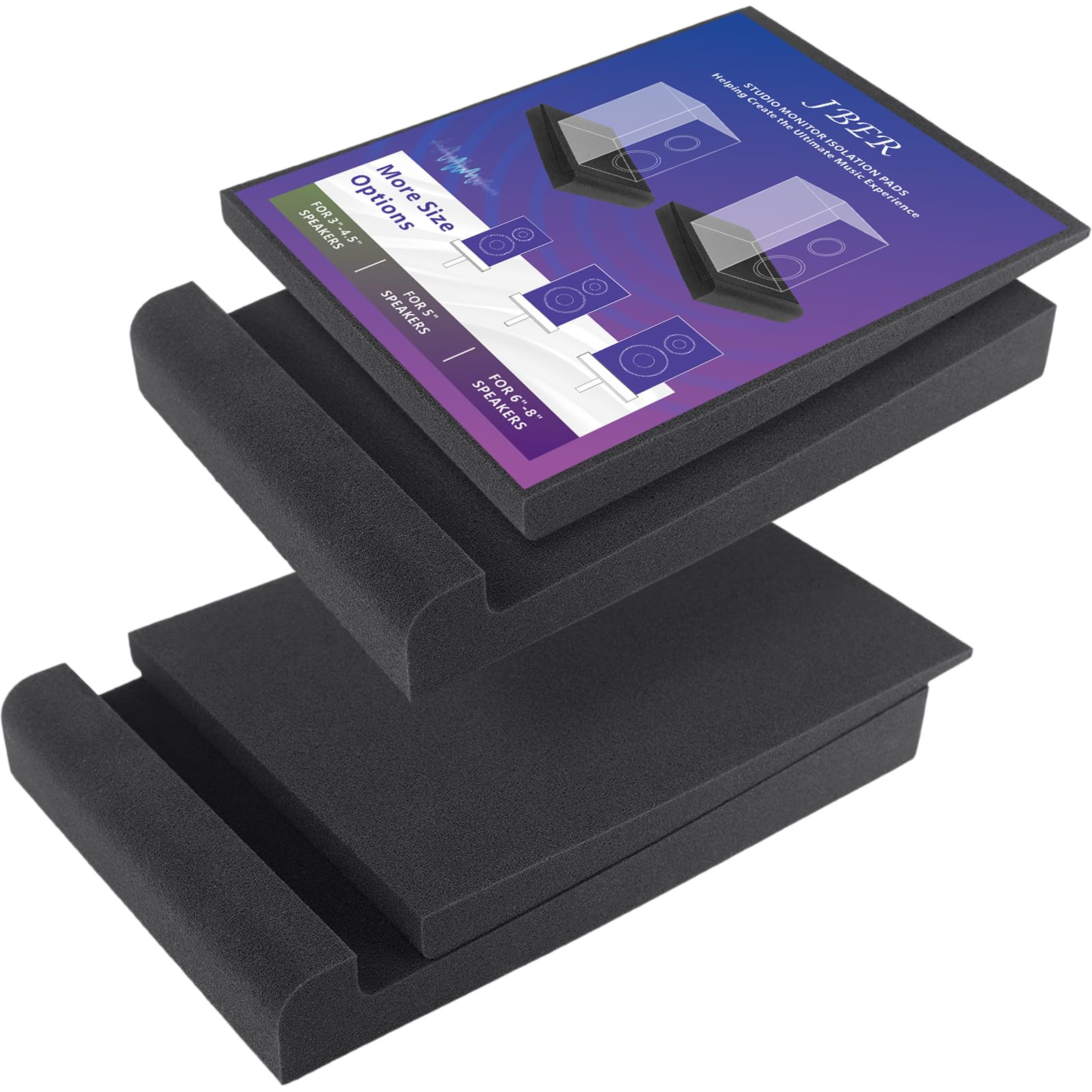 Almofadas De Isolamento Acústico Jber Para Alto-falante De Monitor De Estúdio De 3-4,5"