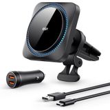 Carregador De Montagem Em Carro Esr Magsafe Com Cryoboost Para Iphone Com Adaptador