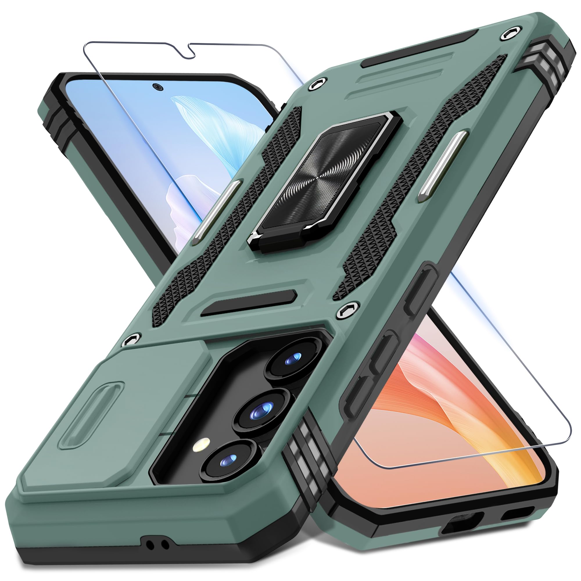 Capa Deerlamn Para Samsung Galaxy S24 Fe Com Capa De Câmera Deslizante