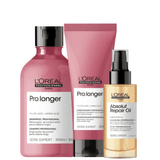 Kit L&#39;oréal Professionnel Pro Longer + Absolut Repair Triplo (3 Produtos)