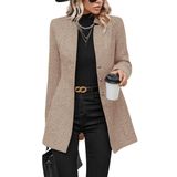 Casaco Chouyatou, Feminino, Casual, De Lã Espinha De Peixe