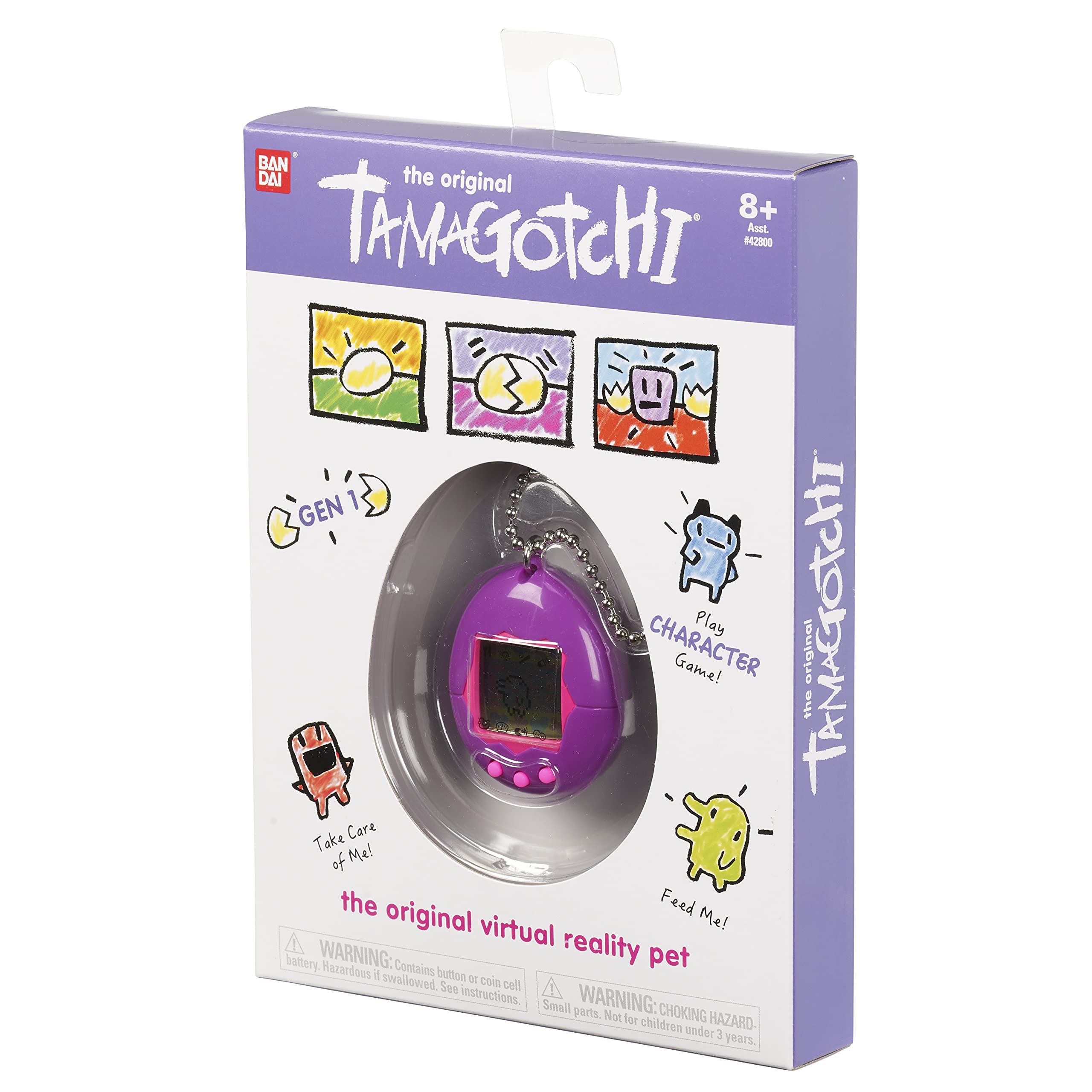 Digital Pet Tamagotchi Original Purple Com Jogo De Personagens