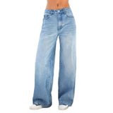 Jeans Covvoliy Women Wide Leg Boyfriend Straight Jeans
