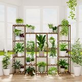 Suporte De Plantas Suspenso Bamworld Large Para 14 Vasos Internos/externos
