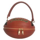Bolsa De Ombro Transversal Lyuxhetaokdiq Feminina Em Forma De Futebol