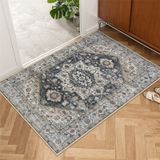 Tapete De Porta Interno Collive Retro Floor Mat 80x120cm Preto/multi