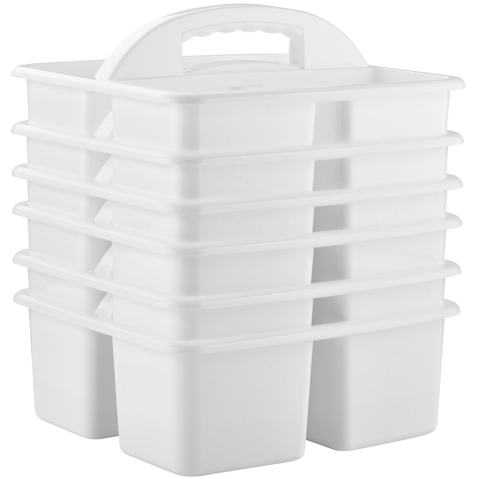 Organizador Storage Caddy Alink, Pacote Com 6 E 3 Compartimentos - Branco