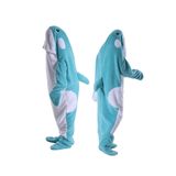 Macacão Com Capuz Whale Blanket Diuudi Soft Plush Para Adultos E Crianças