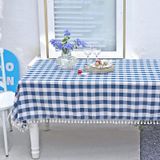 Toalha De Mesa Midsummer Breeze Buffalo Plaid 140x300cm Azul Marinho