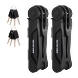 Fechadura De Bicicleta Dobrável Biglufu Scooter Motocicleta Com 4 Chaves E 1 Kg