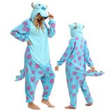 Pijama De Macacão Superband Animal Cosplay Fantasia Para Adultos Azul Roxo