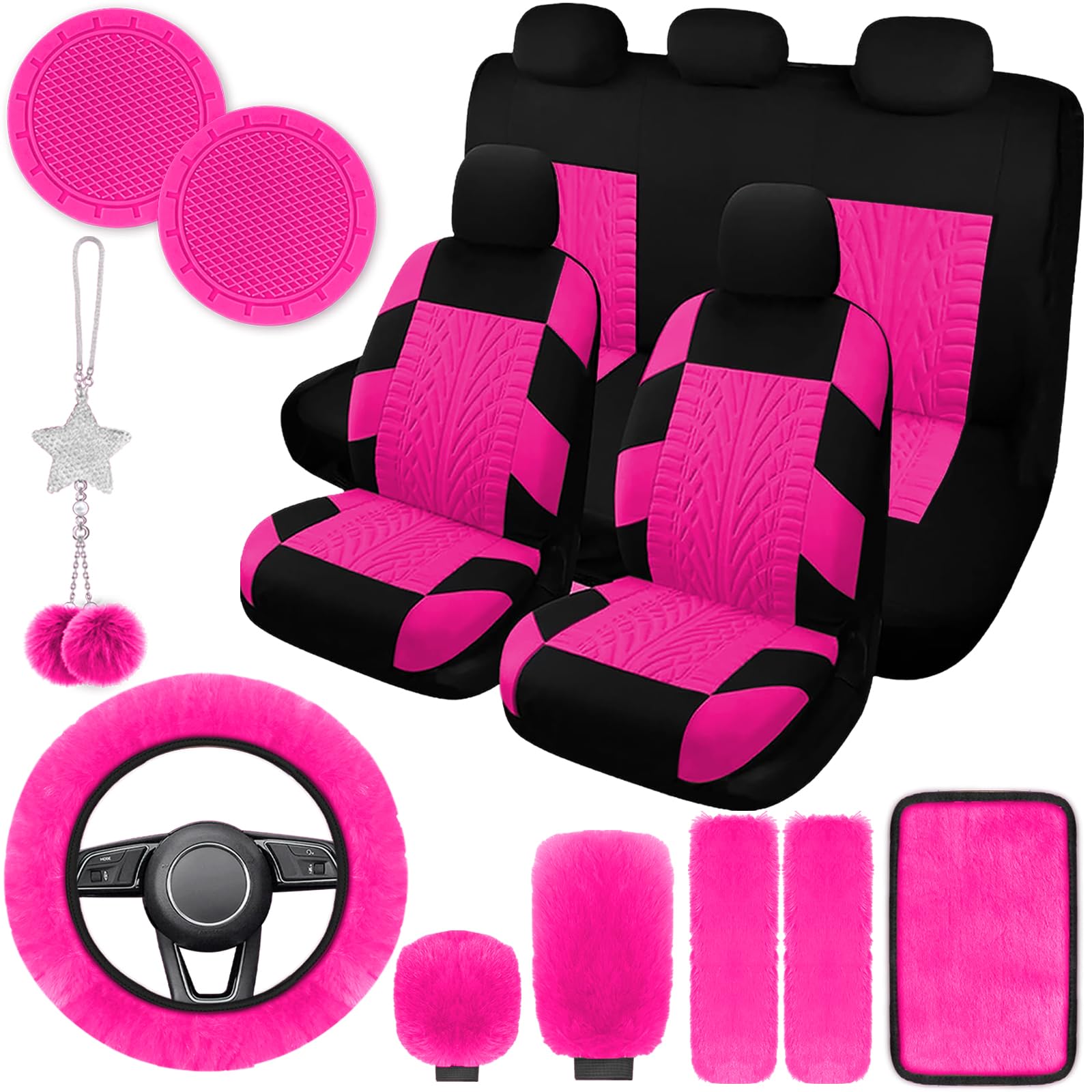 Conjunto De Capa De Assento De Carro Jingsen 17 Conjunto Completo Para Mulheres Universal