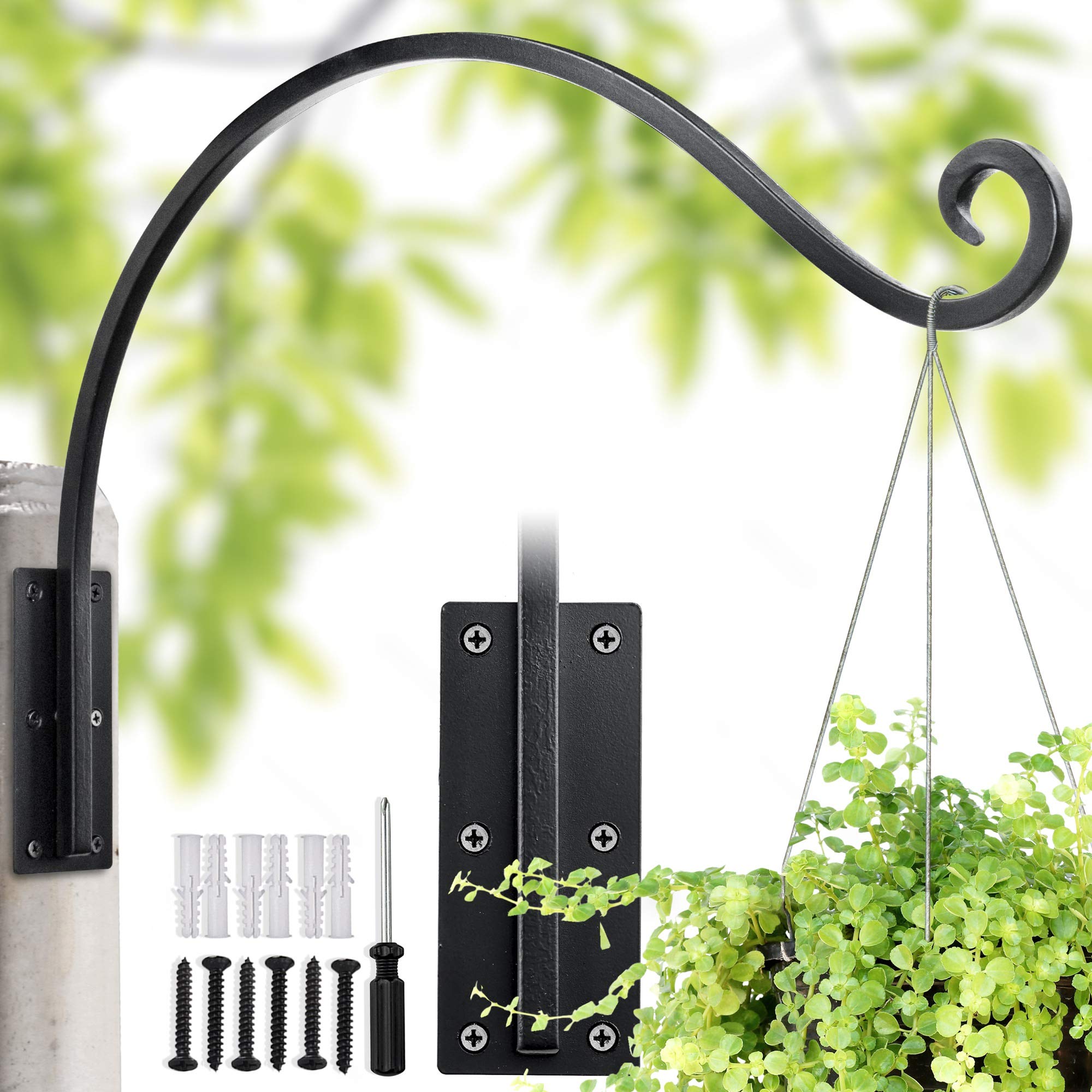 Suporte Para Pendurar Plantas Lifyzoon Heavy Duty 22 Polegadas Black Iron