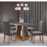 Conjunto Sala De Jantar Mesa Criare Com 4 Cadeiras Vênus
