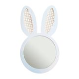 Espelho Decorativo Infantil 43x44cm Lebre In House Decor Branco