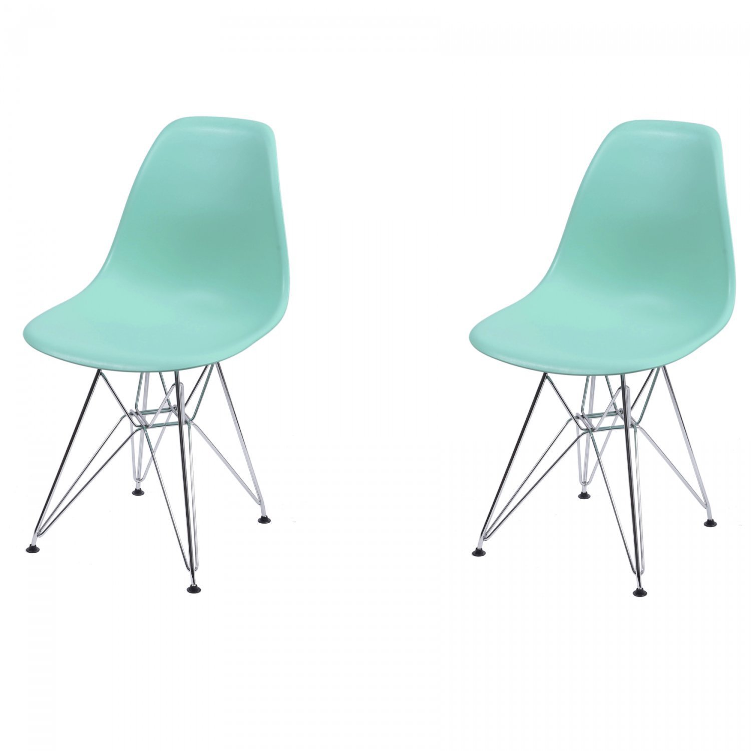 Kit 2 Cadeiras Base Cromada Dkr Or Design Tifanny/cromado