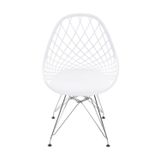 Cadeira Kaila Base Cromada Or Design Branco