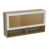 Armario Aereo Basculante 1 Porta Vidro 120 Cm Cd682 Branco Dtall