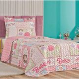 Colcha Cobre Leito Bouti Dupla Face Solteiro Infantil Kids 2 Peças - Ballet
