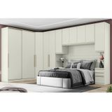 Quarto Modulado Completo Casal 6 Peças 11 Portas 9 Gavetas Seletto Henn Areia Hp