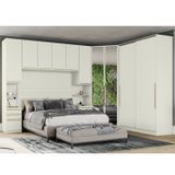 Quarto Modulado Completo Casal 5 Peças 10 Portas 12 Gavetas Predileto Areia Hp