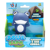 Brinquedo De Banho Sapinho De Corda Aqua Sapo-polibrinq Azul