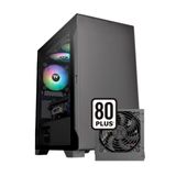 Gabinete Gamer Thermaltake S100tg 1 Fan Fonte 600w Mini Tower Vidro Temperado Matx - Ca-3q9-60s1wz-00