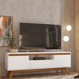 Rack Para Tv Até 55 Polegadas 57x162cm Retro Rio Olivar Branco Ac