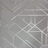 Papel De Parede White Swan Geométrico Cinza Ws100303r