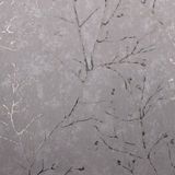 Papel De Parede White Swan Folhagem Cinza Ws100902r