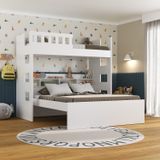 Beliche Family Queen Com Nichos Casatema Branco