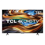 Smart TV 75" 4K UHD TCL 75P755 com processador AiPQ, Google TV, Wi-Fi, Bluetooth, Google Assistente, Dolby Vision e Atmos