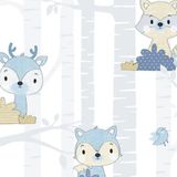 Papel De Parede Yoyo Ii Infantil Azul Yy205002r