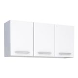 Armário Aéreo De Cozinha Em Aço 120cm 3 Portas Vênus Cozimax Branco