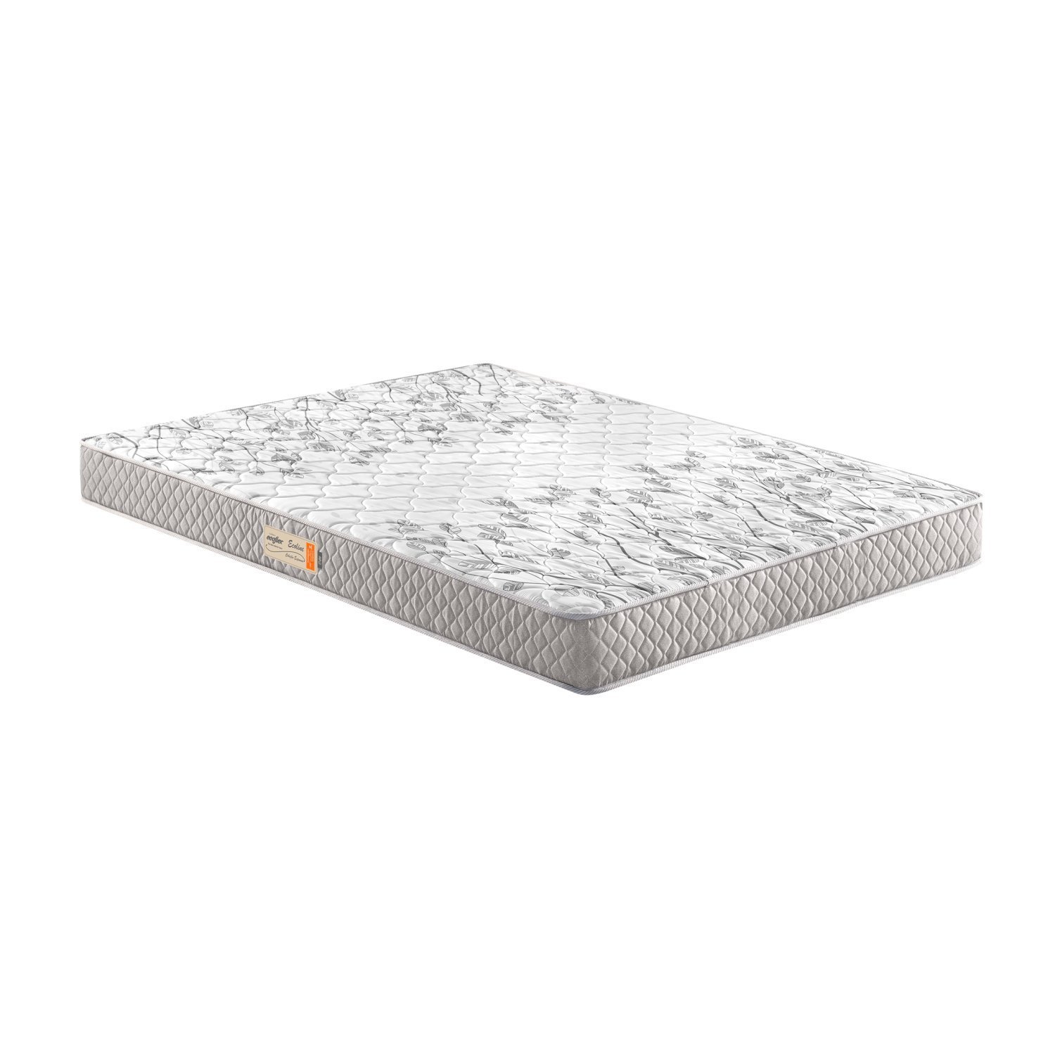 Colchão Viúva Ecoflex Espuma D26 Ecoline Bordado 128x188x17cm Cinza