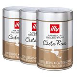 Café Illy Em Grãos Costa Rica Kit 3 Latas De 250g