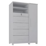Cômoda Com Sapateira E Cabideiro Multiuso 5 Gavetas 1 Porta Imperial Zanzini