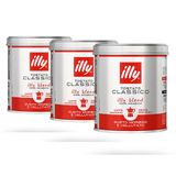 Café Moído Illy Classico Filtrado Kit 3 Latas De 125g
